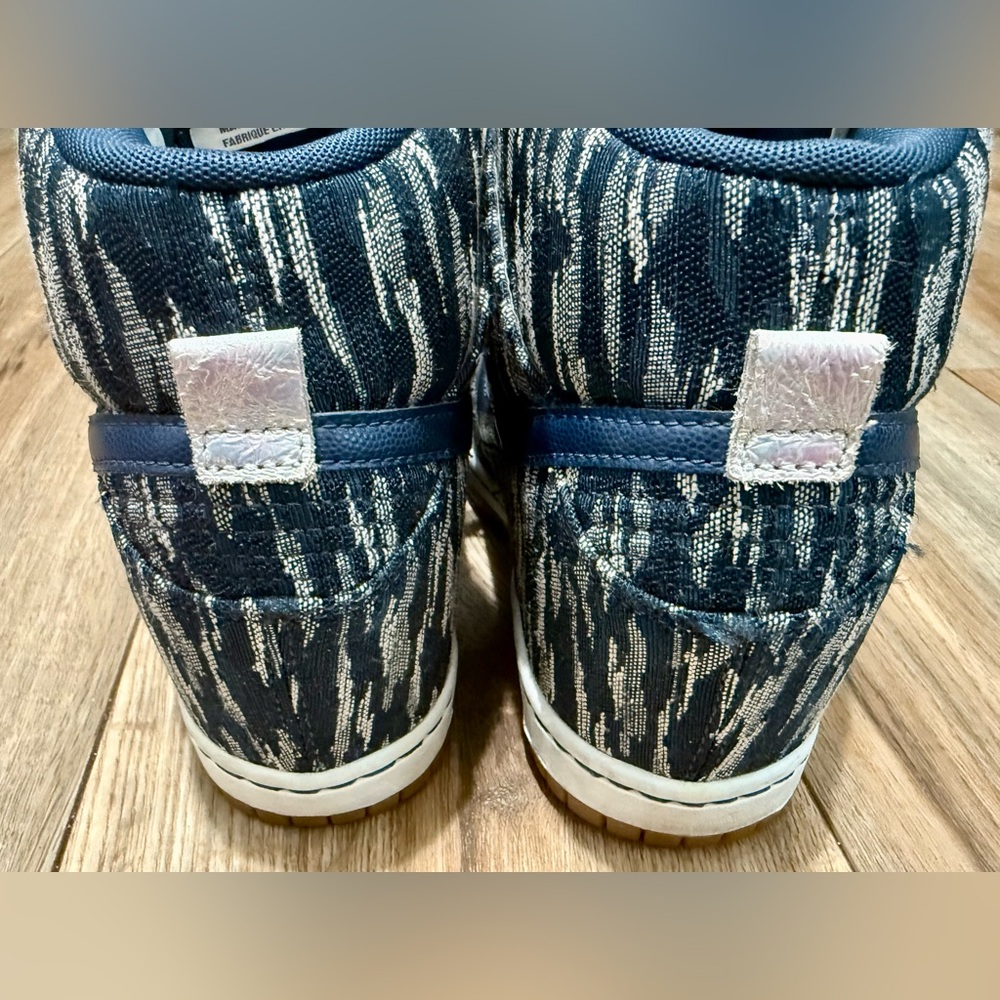 Nike Sky Dunk Hi Tribal Armory Navy Wom Hidden Wedge Heel Shoes 585560 Sz 9 EUC - Picture 7 of 9